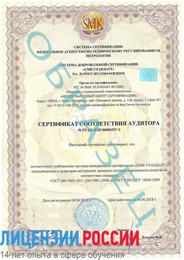 Образец сертификата соответствия аудитора №ST.RU.EXP.00005397-3 Чебаркуль Сертификат ISO/TS 16949